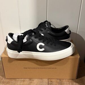Men’s Clearweather Black and White Sneakers with Logo